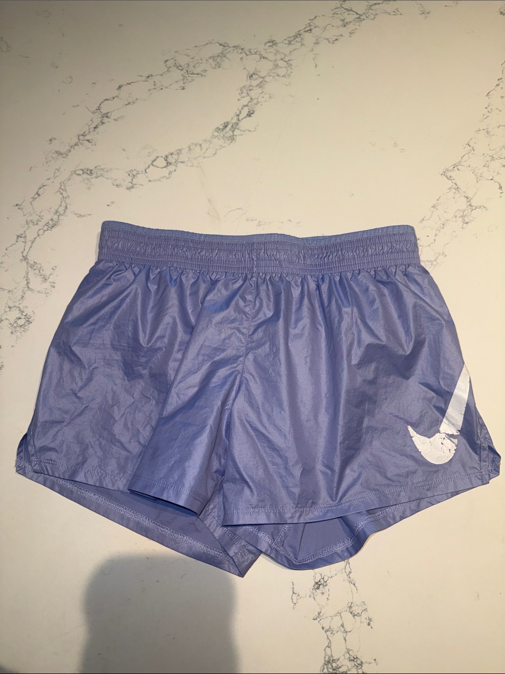 Nike Lavender Women's Running Shorts with White Swoosh